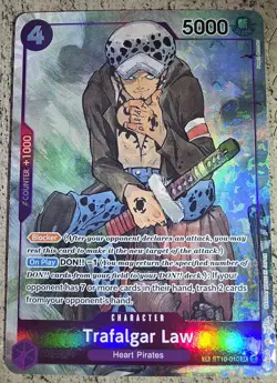 One Piece TCG Trafalgar Law Alt Art TR SR OP-07 500 Years in the Future English - Image 1