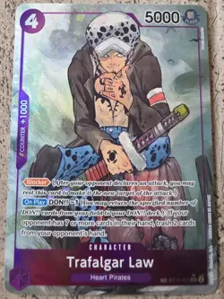 One Piece TCG Trafalgar Law Alt Art TR SR OP-07 500 Years in the Future English - Image 2