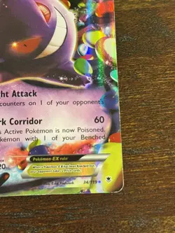 Pokemon TCG Gengar EX 34/119 Ultra Rare Holo, XY - Phantom Forces LP - Image 4