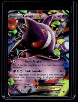 Gengar EX 34/119 - 2014 XY Phantom Forces - Ultra Rare Holo Pokemon TCG - Image 1
