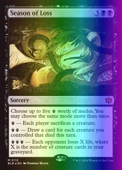 MTG Magic the Gathering Season of Loss (112s/160) Bloomburrow Promos LP FOIL - Image 1