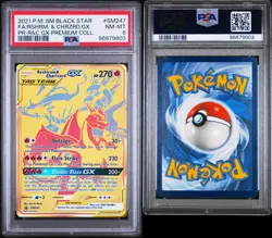 Reshiram & Charizard GX SM247 PSA 8 Black Star Promo Pokemon Card - Image 3