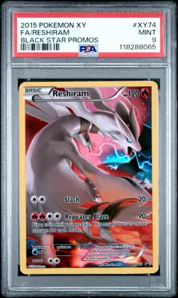 2015 POKEMON BLACK STAR PROMO RESHIRAM #XY74 PSA 9 MINT #118288065 (POP 45) - Image 1