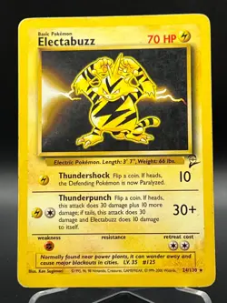 Electabuzz 24/130 Non Holo Rare Base Set 2 - Pokemon Card WOTC - HP - Image 1