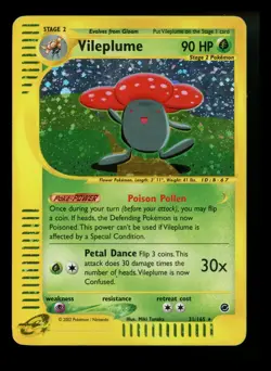 Vileplume 31/165 Expedition 2002 Rare Holo e-Series Pokemon Card TCG - Image 1