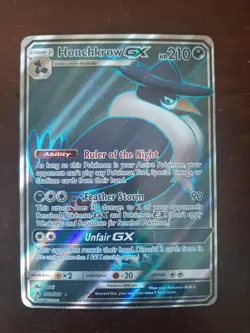Honchkrow GX Full Art 202/214 Lost Thunder 2017 Ultra Rare Pokemon TCG Card - NM - Image 1
