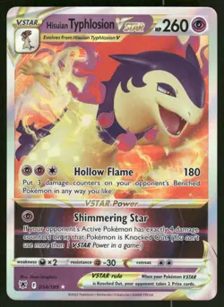 Pokemon Cards Hisuian Typhlosion VSTAR 054/189 Astral Radiance Holo NM - Image 1