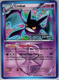 Crobat (Team Plasma) (Prerelease) BW51 Holo Black and White - Pokemon Card - NM - Image 1