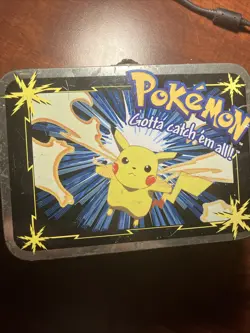 Pokemon Gotta Catch 'em All Pikachu Card Tin Box Nintendo Collectors 1999 Vtg. - Image 5