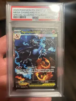 Pokemon Mega Charizard X ex Phantasmal Flames PSA 10 Special Illustration Holo - Image 3