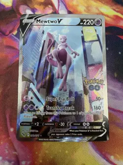 Pokemon Go Mewtwo v 72/78 Full Art Alternate Art Ultra Rare - Image 1