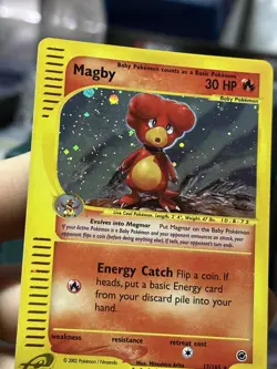 Magby 17/165 Expedition 2002 Rare Holo e-Series Pokemon Card TCG - Image 5