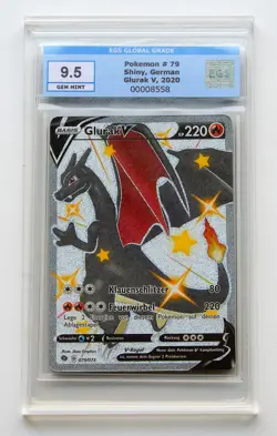 2020 Pokemon Weg des Champs 079 Shiny Glurak V EGS 9.5 BGS PSA Deutsch Charizard - Image 1