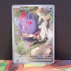 N's Zorua 189 Journey Together Black Star Promo Full Art Pokemon - Image 1