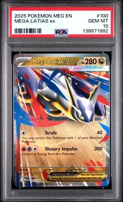 PSA 10 Mega Latias EX 100/132 Mega Evolution Holo Pokemon TCG - Image 1