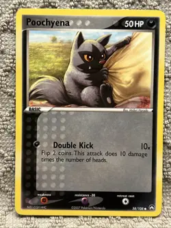 Poochyena 58/108 2007 EX Power Keepers Pokemon Card Common - Vlp - Image 1