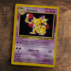 Kadabra 32/102 Pokemon Base Set Unlimited Uncommon MP - Image 1