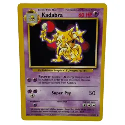 Kadabra 32/102 Pokemon Base Set Unlimited Uncommon MP - Image 2