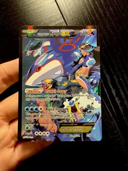 Pokemon TCG Team Aqua's Kyogre EX Double Crisis Holo Full Art Card 6/34 - Image 1
