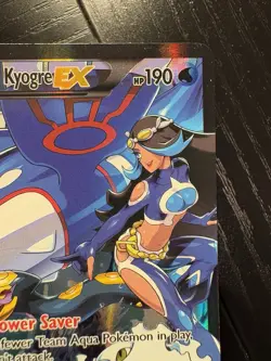 Pokemon TCG Team Aqua's Kyogre EX Double Crisis Holo Full Art Card 6/34 - Image 3