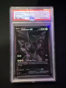 Pokemon TCG Zekrom EX Black Bolt BWR Card 172/086 Mint Condition PSA 9 - Image 1
