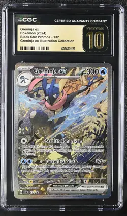 CGC 10 PRISTINE Greninja ex 2024 Black Star Promos 132 Pokemon Card - Image 1