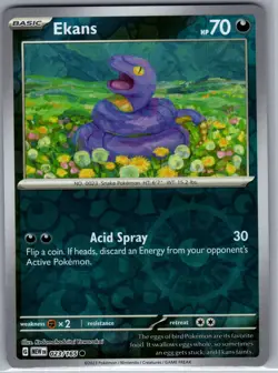 Ekans 023/165 Reverse Holo SV: Scarlet & Violet 151 - Pokemon Card - NM - Image 1