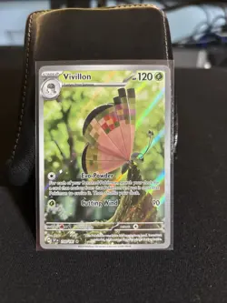Pokemon TCG Vivillon Holo Illustration Rare Card SV08 Surging Sparks 193/191 - Image 1