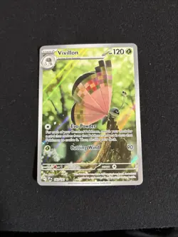 Pokemon TCG Vivillon Holo Illustration Rare Card SV08 Surging Sparks 193/191 - Image 3