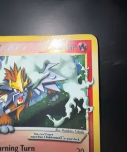 Pokemon Card-Entei-Gold Star-Holo-Unseen Forces-113/115-ENG-Very Good - Image 4
