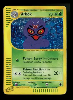 Arbok 3/165 Expedition 2002 Rare Holo e-Series Pokemon Card TCG - Image 1