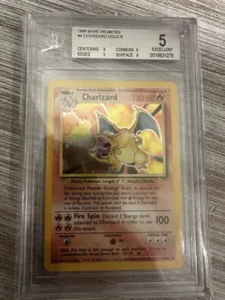 1999 Pokemon Game Charizard Base Set Holo - graded 5 by Beckett services - Image 3