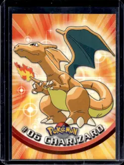 1999 Topps Pokemon TV Animation Edition Series 1 Charizard Blue Logo Foil #6 - Image 1