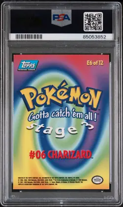 PSA 8 NM-MT 1999 Topps Charizard #6 Holo Foil Movie EDT E6 *3852 Pokemon - Image 3