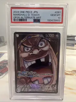 PSA10 Marshall D Teach OP09-081 Leader Parallel One Piece Card Japanese - Image 1