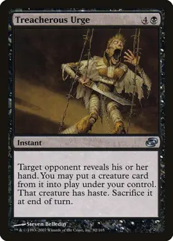 Treacherous Urge 82 Planar Chaos Steven Belledin Uncommon Haste 1993-2007 WOTC - Image 1