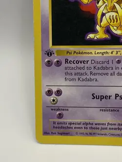 1999 Pokemon TCG - Kadabra - 32/102 - 1st Edition Shadowless - Base Set - Image 4