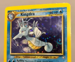 Pokemon TCG Kingdra SWIRL Neo Genesis Unlimited Holo Rare 8/111 LP - Image 2