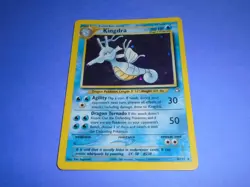 Pokemon TCG Kingdra (Neo Genesis 8/111) WotC Holo Rare Swirl LP - Image 1