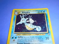 Pokemon TCG Kingdra (Neo Genesis 8/111) WotC Holo Rare Swirl LP - Image 2