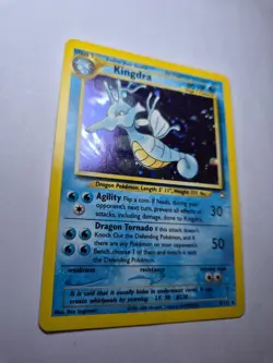 Pokemon Kingdra Holo Rare TCG Card Neo Genesis 8/111 Excellent With Half Swirl - Image 3