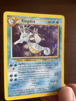 Pokemon TCG - Kingdra 8/111 - Holo Rare WOTC Neo Genesis Unlimited Swirl - LP - Image 4