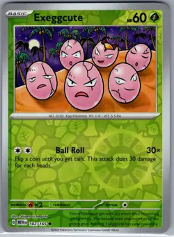Exeggcute 102/165 Reverse Holo SV: Scarlet & Violet 151 - Pokemon Card - NM - Image 1