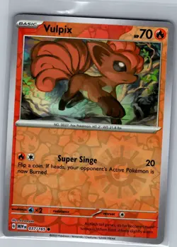 Vulpix 037/165 Reverse Holo SV: Scarlet & Violet 151 - Pokemon Card - NM - Image 1