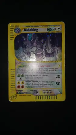 POKEMON CRYSTAL NIDOKING HOLO AQUAPOLIS 150/147 ENG POOR NO SHINING CHARIZARD - Image 1
