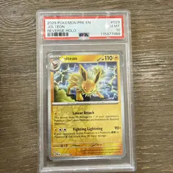 PSA 10 2025 Pokemon Pre En-Prismatic Evolutions Jolteon #029 Reverse Holo - Image 1