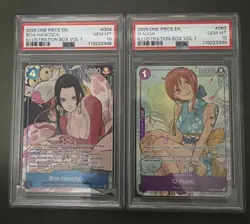 PSA 10 Sequential Boa Hancock AND O-Nami Illustration Box Vol. 1 One Piece TCG - Image 1