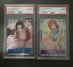 PSA 10 Sequential Boa Hancock AND O-Nami Illustration Box Vol. 1 One Piece TCG - Image 1