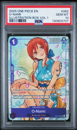 2025 One Piece TCG- O-Nami (Illustration Box Vol.1) Promo Foil (PSA 10 GEM MINT) - Image 1