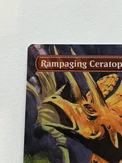 Rampaging Ceratops 322 MTG Lost Caverns Ixalan 2023 MT - 9.0 + Borderless Foil - Image 5